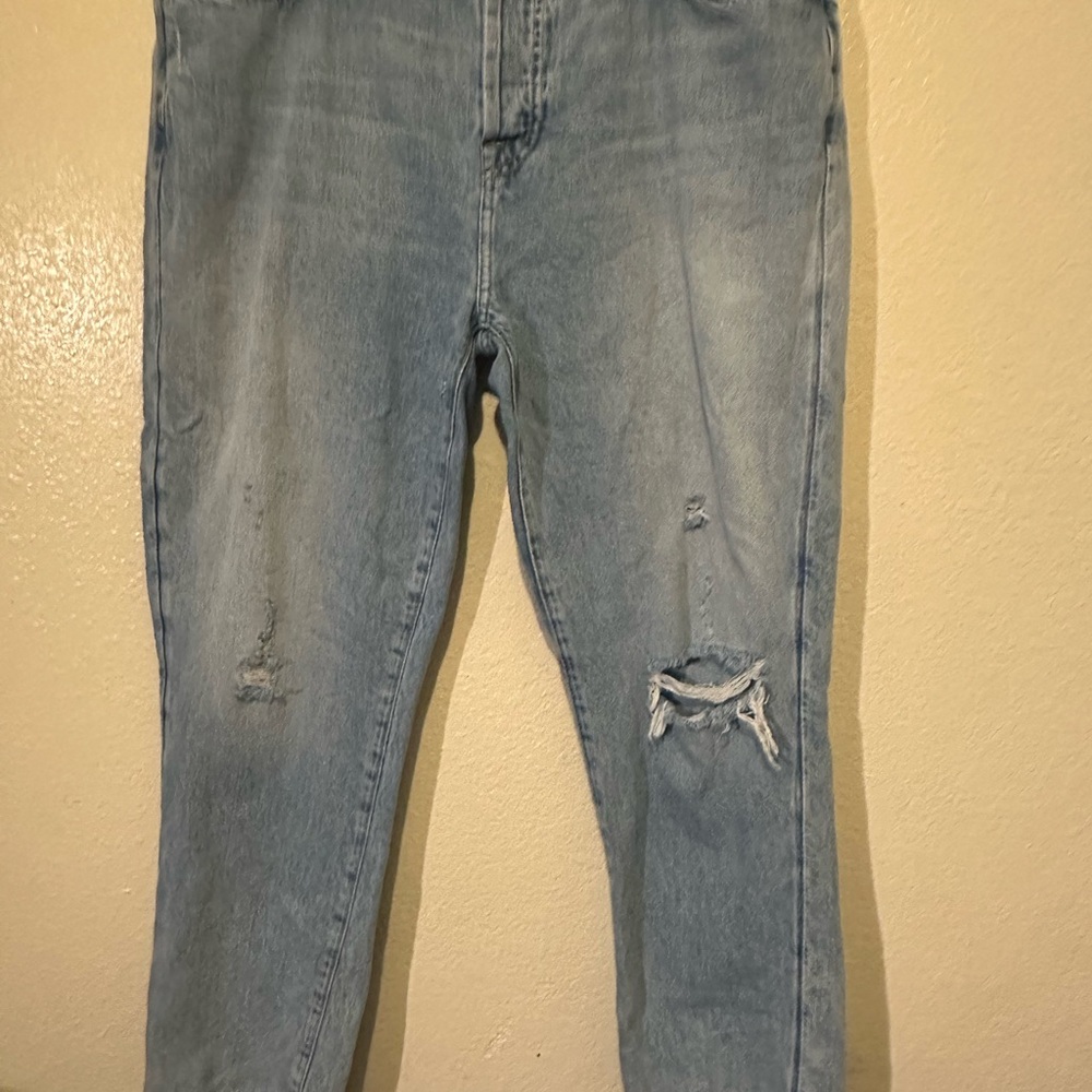 Distressed Light Blue Jeans